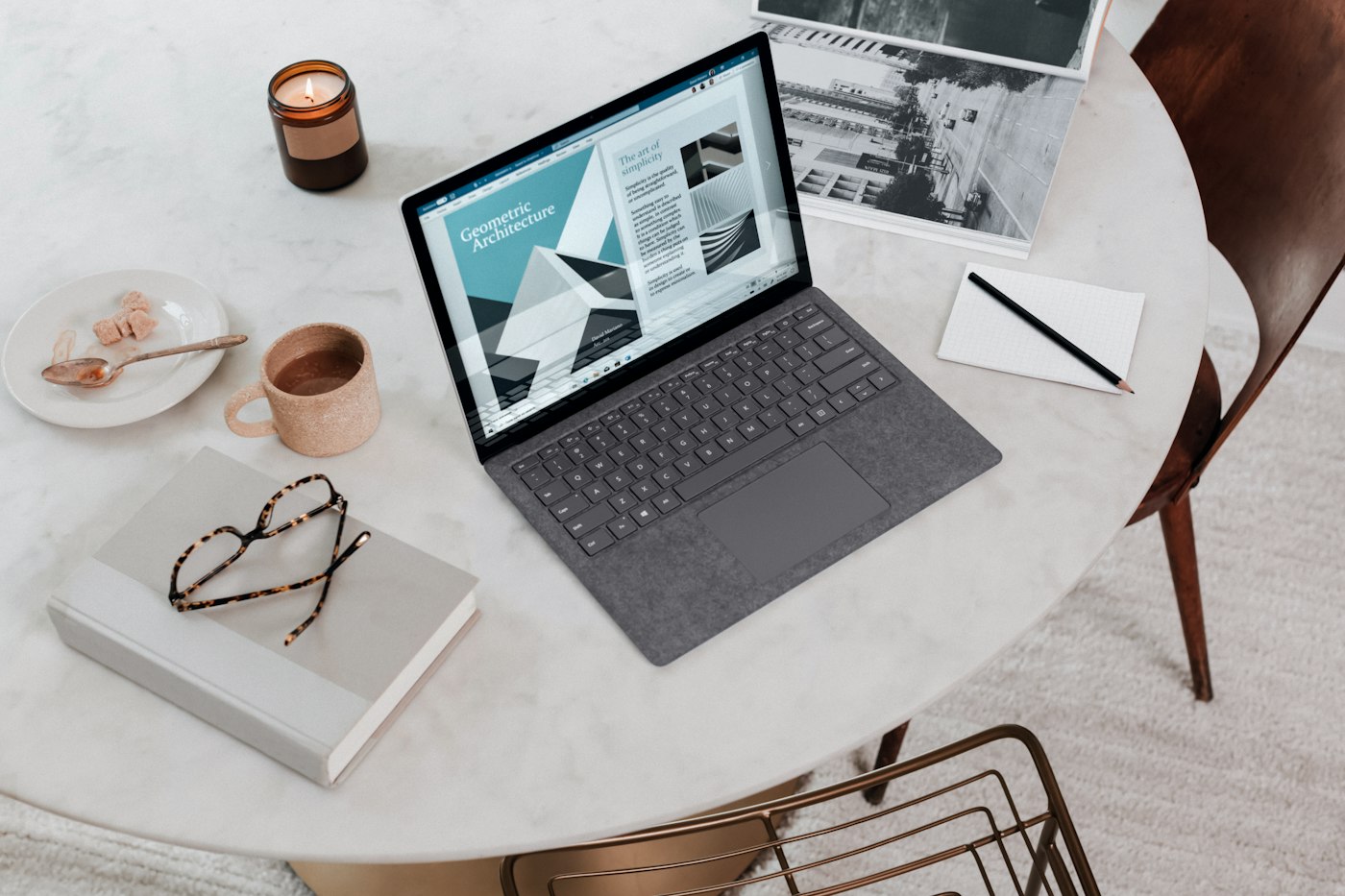 a home-office meeting